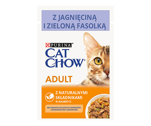 CAT CHOW MOKRA KARMA DLA KOTA - z jagnięciną i zieloną fasolką