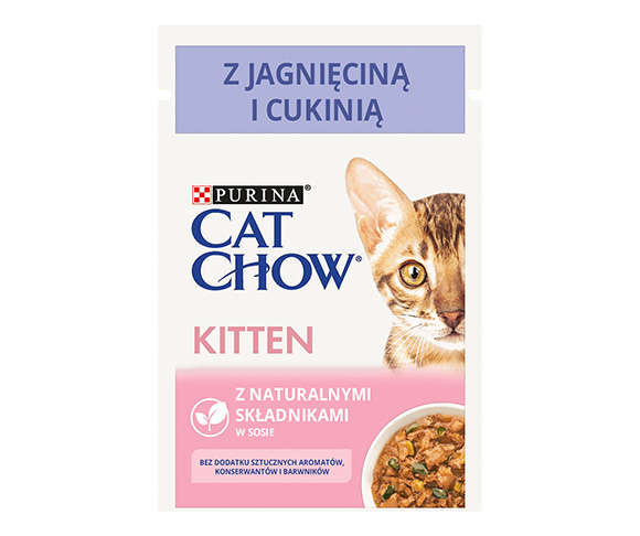 CAT CHOW MOKRA KARMA DLA KOCIĄT - z jagnięciną i cukinią