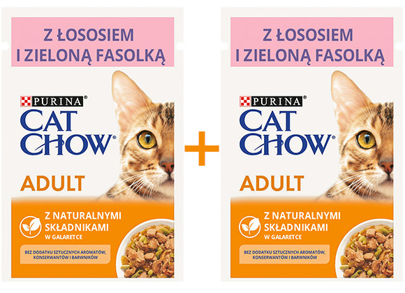 CAT CHOW MOKRA KARMA DLA KOTA - z łososiem i zieloną fasolką