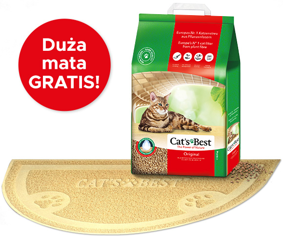 cats best original żwirek dla kota + mata gratis