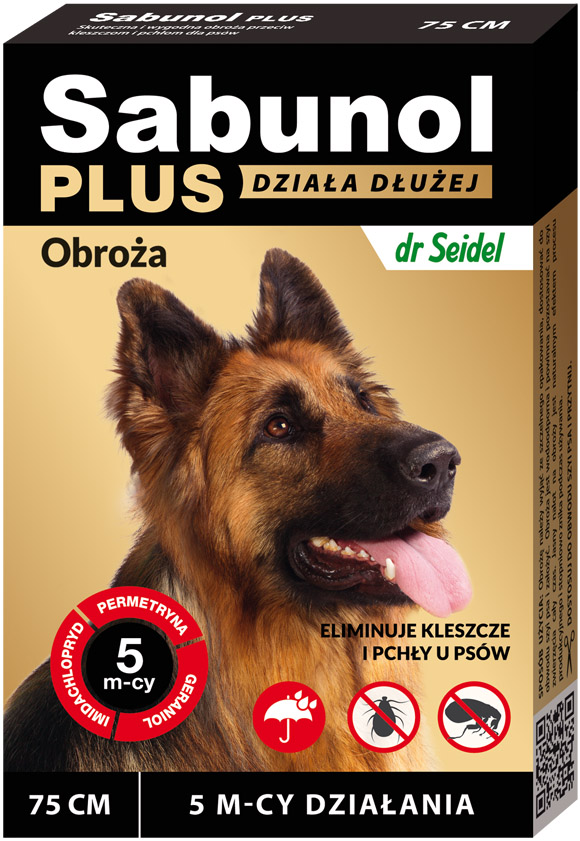 5901742001520 sabunol plus obroża przeciw pchłom i kleszczom dla psa