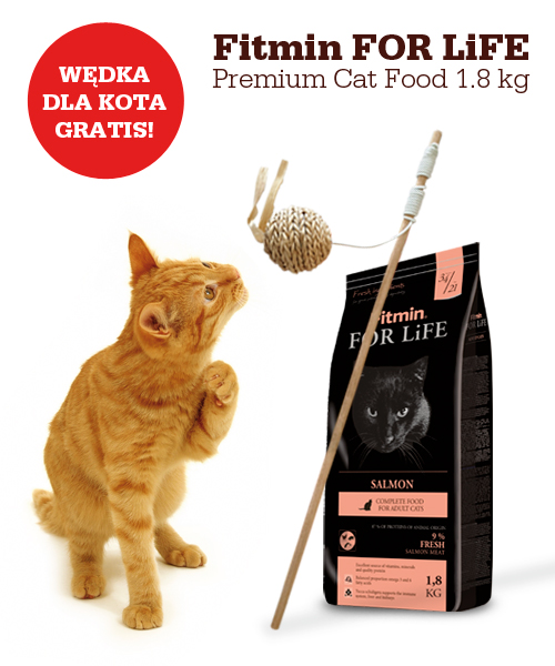 Karma Fitmin For Life dla kotów + wędka dla kota gratis