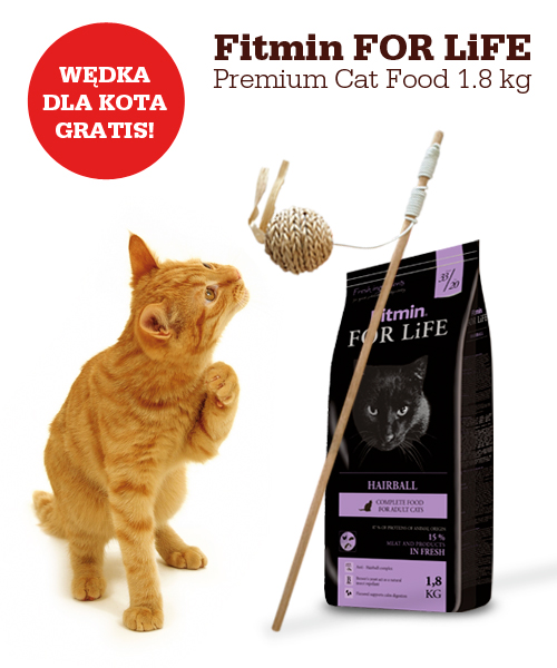 Karma Fitmin For Life dla kotów + wędka dla kota gratis