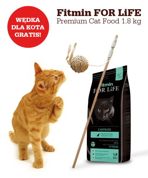 Karma Fitmin For Life dla kotów + wędka dla kota gratis