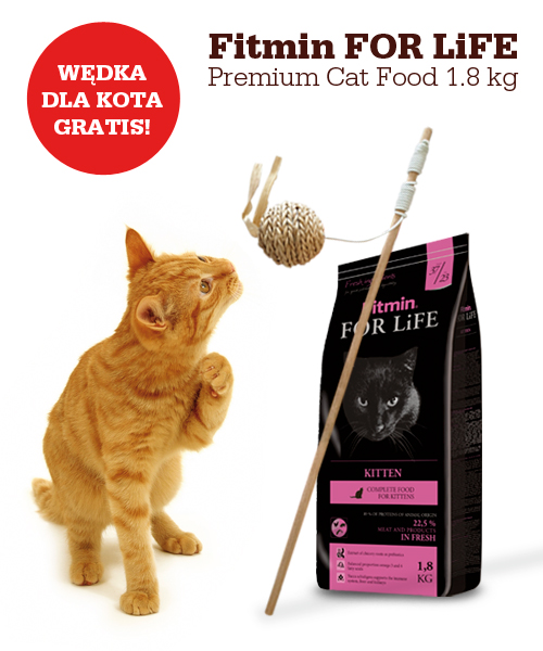 Karma Fitmin For Life dla kotów + wędka dla kota gratis