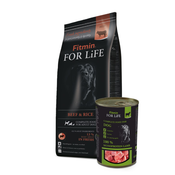 FITMIN DOG FOR LIFE ADULT BEEF/RICE