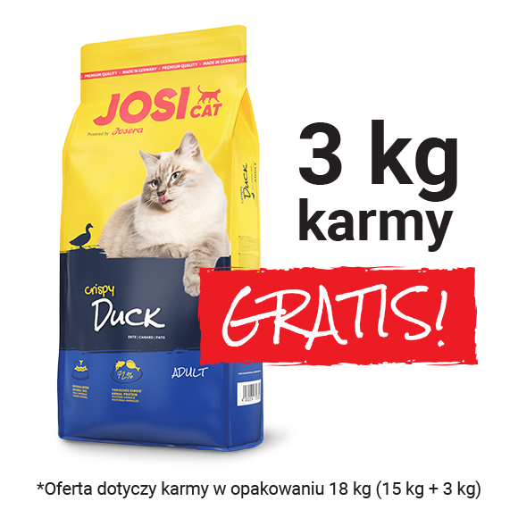 JOSERA JOSICAT CRISPY KARMA DLA KOTA z kaczką