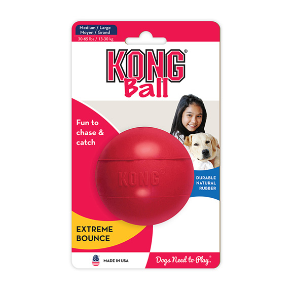 KONG BALL WITH HOLE M/L zabawka dla psa