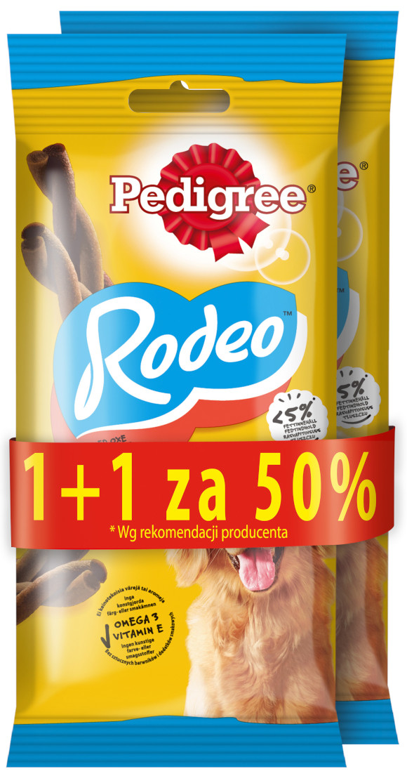 PEDIGREE RODEO 122g promocja 1+1 za pół ceny
