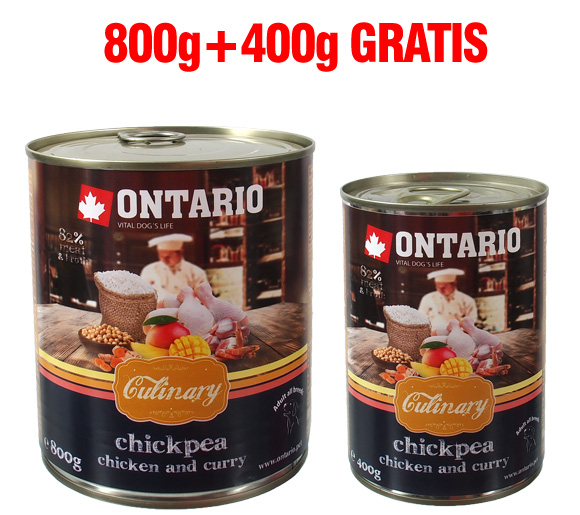 promocja na karmę ontario dla psa 800g+400g gratis