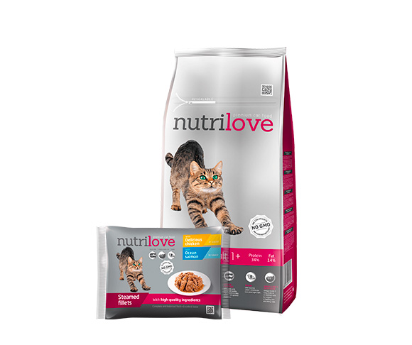 nutrilove sucha karma dla kota + saszetki gratis