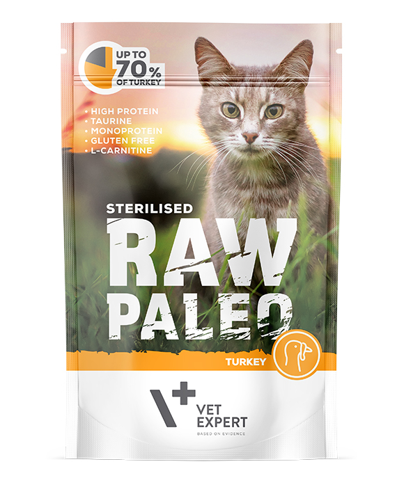 5902414202870 Raw Paleo Cat Sterilised karma mokra dla kota sterylizowanego
