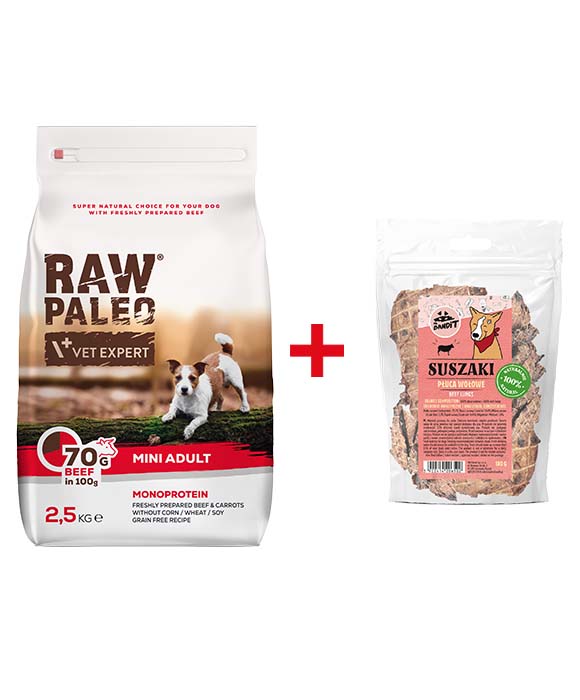 raw paleo sucha karma dla psa + przysmaki mr bandit gratis