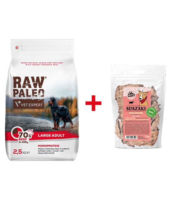 raw paleo sucha karma dla psa + przysmaki mr bandit gratis