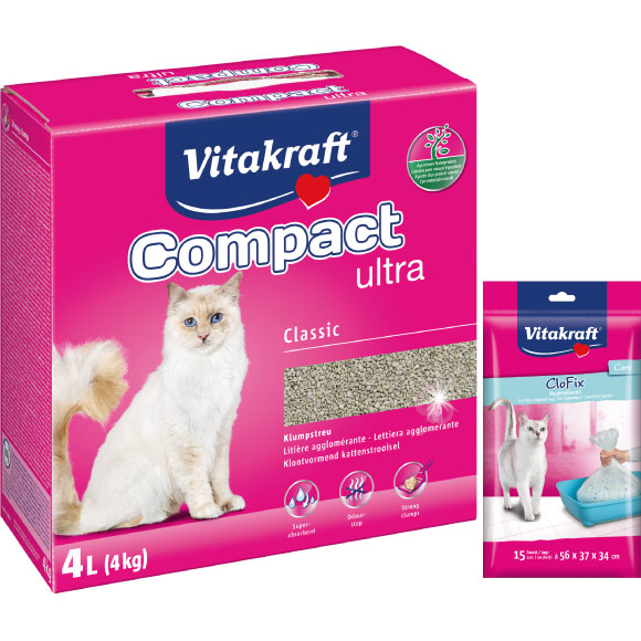 Vitakraft żwirek dla kota z promocji z torbami do kuwety gratis