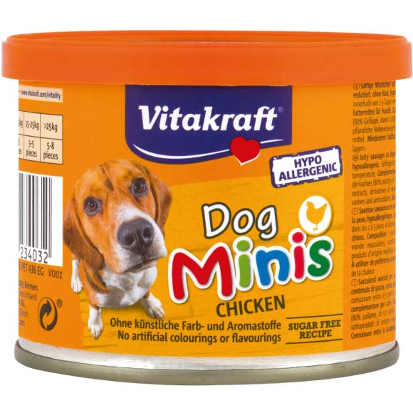 VITAKRAFT MINIS kiełbaski z drobiem w zalewie dla psa