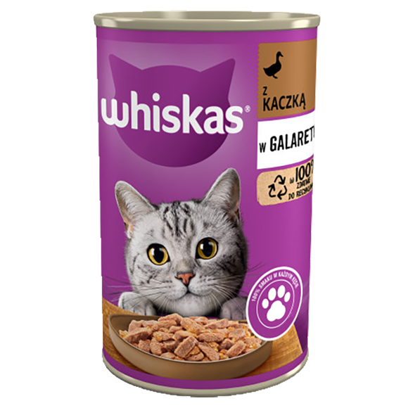 WHISKAS ADULT Z KACZKĄ W GALARETCE 5900951017506 