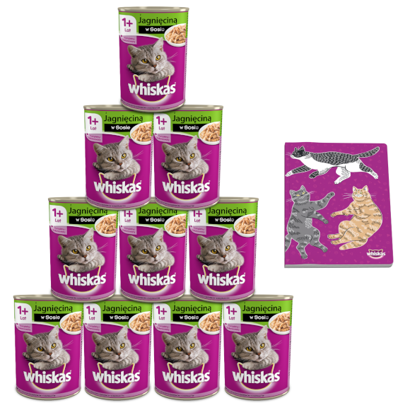 WHISKAS ADULT Z JAGNIĘCINĄ W SOSIE