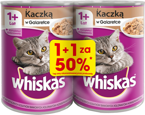 Whiskas mokra karma dla kota - puszka