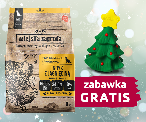 karma dla psa wiejska zagroda + zabawka gratis