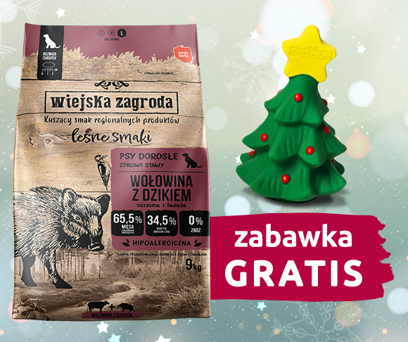 karma dla psa wiejska zagroda + zabawka gratis