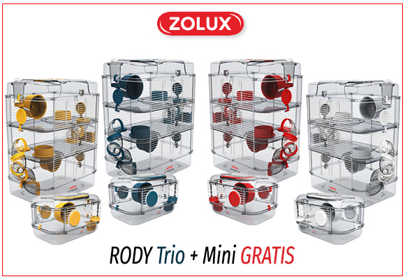 zolux klatka dla chomika rody trio + rody mini gratis