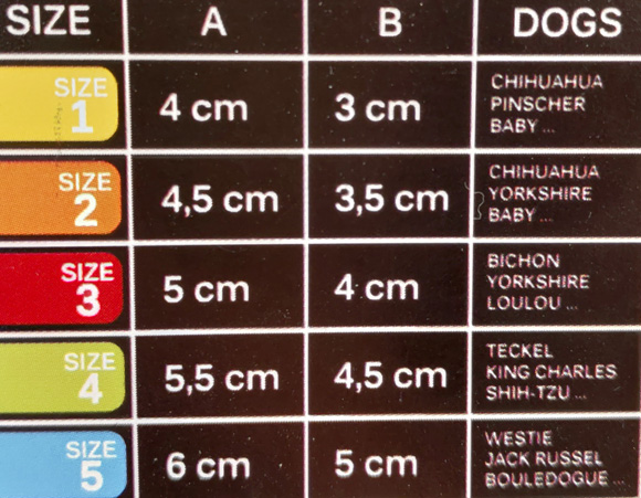 buty zolux dla psa wymiarowanie