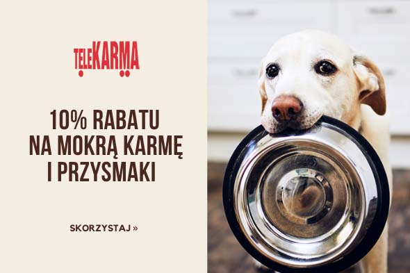 10% rabatu na mokrę i przysmaki dla Twojego pupila w Telekarmie!