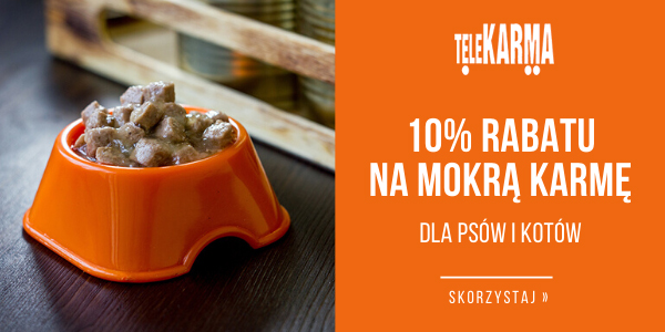 10% rabatu na mokrą karmę dla Twojego pupila w Telekarmie 