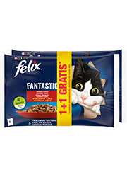 FELIX FANTASTIC KARMA DLA KOTA WIEJSKIE SMAKI W GALARETCE z wołowiną i kurczakiem