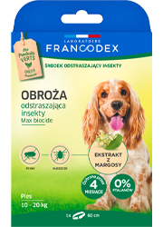 FRANCODEX OBROŻA ODSTRASZAJACA INSEKTY DLA ŚREDNIEGO PSA