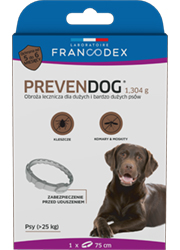 FRANCODEX PREVENDOG OBROŻA PRZECIW KLESZCZOM I KOMAROM DLA PSA