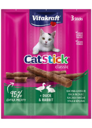 VITAKRAFT CAT STICK MINI KABANOSY DLA KOTA z kaczką i królikiem