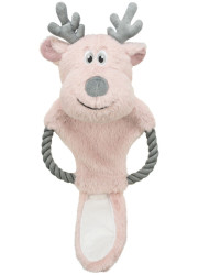 TRIXIE ŚWIĄTECZNA ZABAWKA DLA PSA RENIFER Z LINĄ