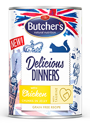 BUTCHERS DELICIOUS DINNERS KAWAŁKI Z KURCZAKIEM W GALARETCE KARMA DLA KOTA