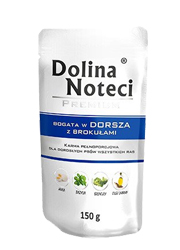 DOLINA NOTECI PREMIUM BOGATA W DORSZA Z BROKUŁAMI saszetka dla psa