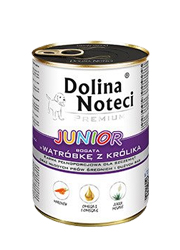 DOLINA NOTECI PREMIUM JUNIOR BOGATA W WĄTRÓBKĘ Z KRÓLIKA puszka dla szczeniąt