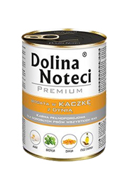 DOLINA NOTECI PREMIUM BOGATA W KACZKĘ Z DYNIĄ puszka dla psa