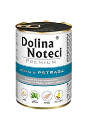 DOLINA NOTECI PREMIUM BOGATA W PSTRĄGA puszka dla psa