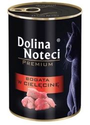 DOLINA NOTECI PREMIUM BOGATA W CIELĘCINĘ puszka dla kota