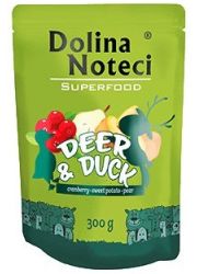 DOLINA NOTECI SUPERFOOD JELEŃ I KACZKA saszetka dla psa