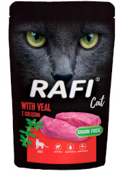 RAFI CAT MOKRA KARMA Z CIELĘCINĄ saszetka dla kota