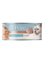 PET REPUBLIC PURE MOKRA KARMA DLA KOTA tuńczyk i krewetki w sosie
