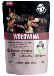 PET REPUBLIC MOKRA KARMA DLA PSÓW ŚREDNICH I DUŻYCH RAS - SIEKANA WOŁOWINA