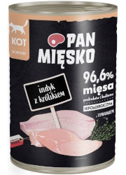 PAN MIĘSKO MOKRA KARMA DLA KOTA indyk z królikiem