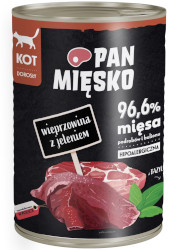PAN MIĘSKO MOKRA KARMA DLA KOTA wieprzowina z jeleniem
