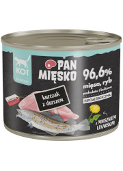 PAN MIĘSKO MOKRA KARMA DLA KOTA kurczak z dorszem
