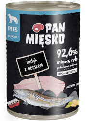 PAN MIĘSKO MOKRA KARMA DLA PSA indyk z dorszem