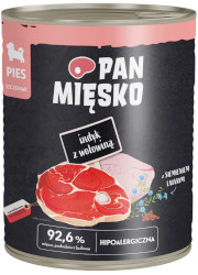 PAN MIĘSKO MOKRA KARMA DLA SZCZENIĄT indyk z wołowiną