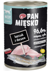 PAN MIĘSKO MOKRA KARMA DLA KOTA kurczak z dorszem